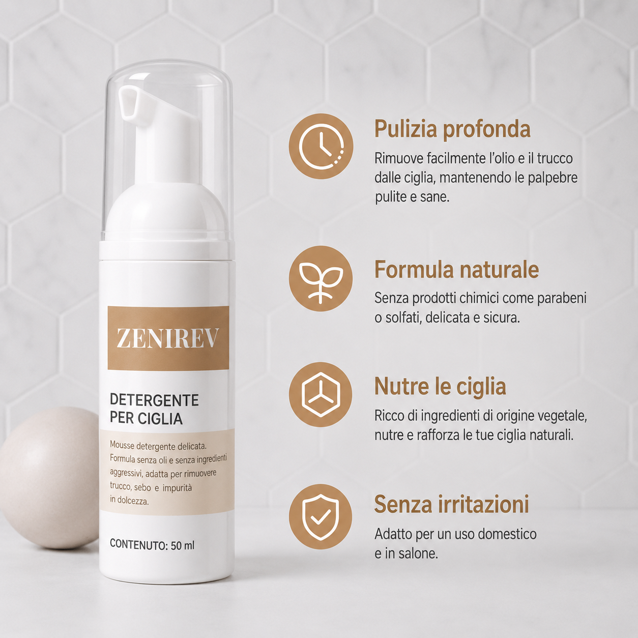 Detergente per ciglia finte magnetiche Zorevya